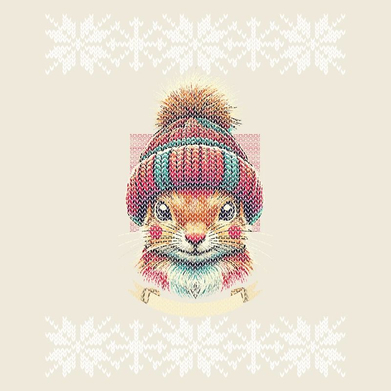 Winter squirrel with cap