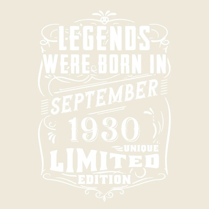 Geburtstag September 1930 Limited Edition Legende