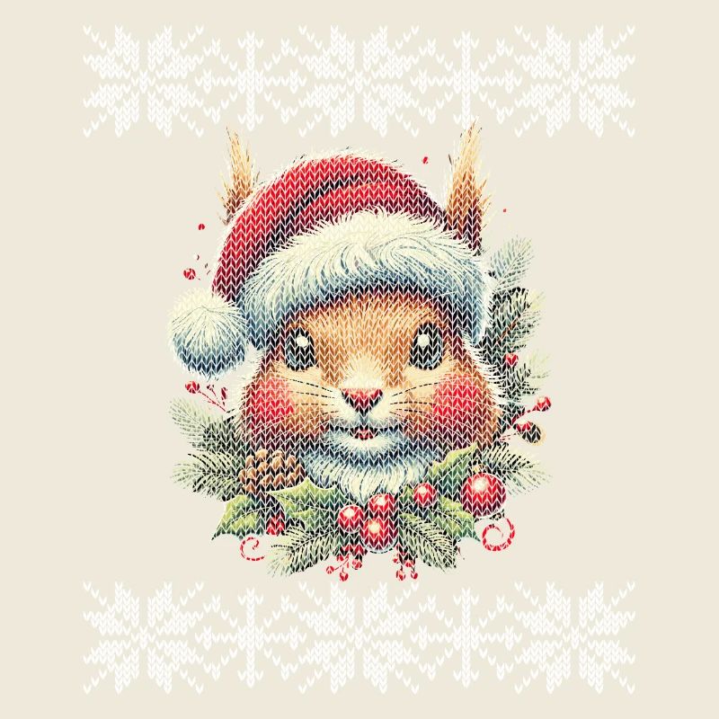 Christmas squirrel with cap
