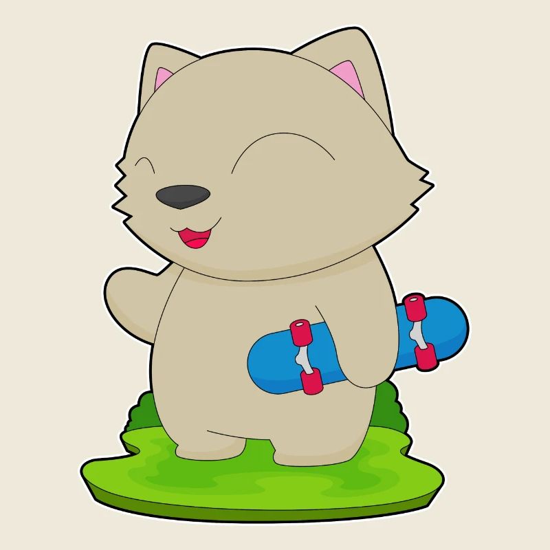 Cat Skater Skateboard
