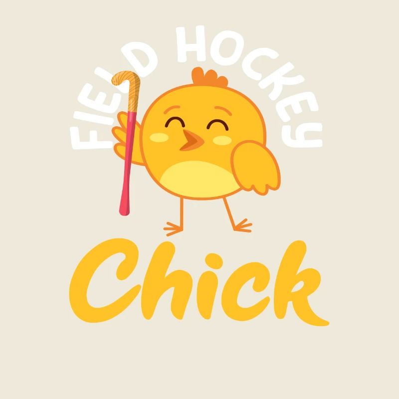 Field Hockey Player Chick Design
