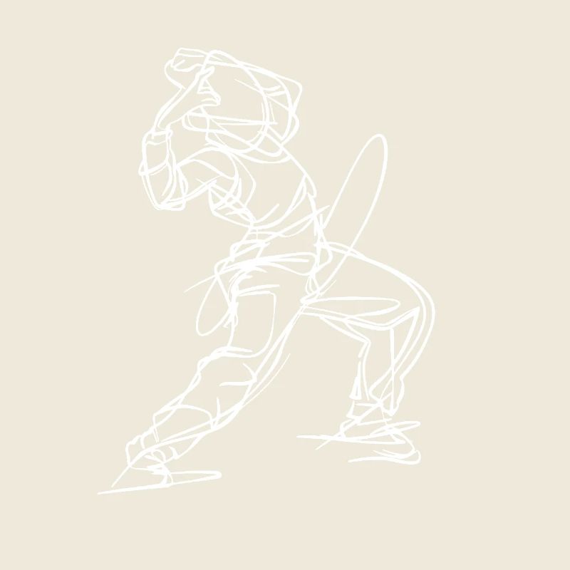 Breakdancer Line Art