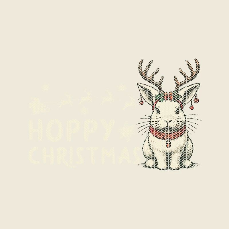 Hoppy Noël Drôle Lapin de Noël