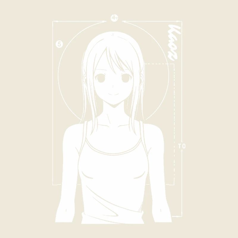 Fille de dessin animé - Illustration élégante