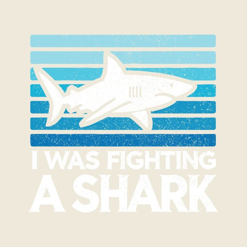 I was fighting a shark Funny Injury Joke sarcasm
