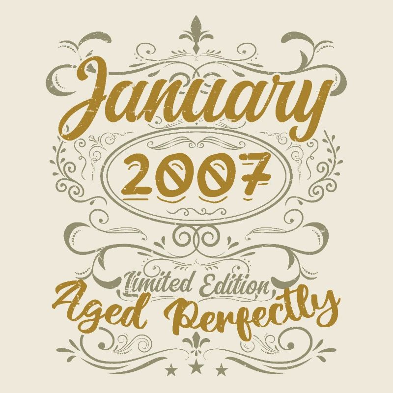 January Birthday Gift Born In January 2007
