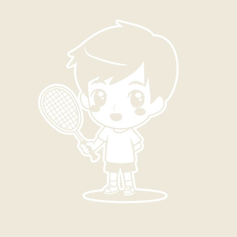 Badminton Kind Cartoon