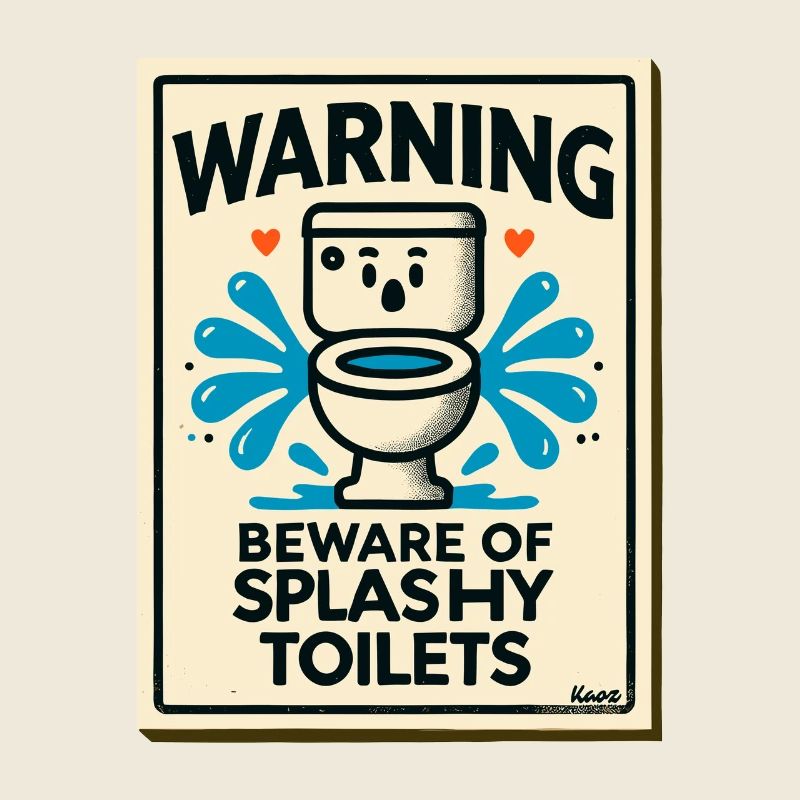 Attention : Attention aux éclaboussures de toilettes