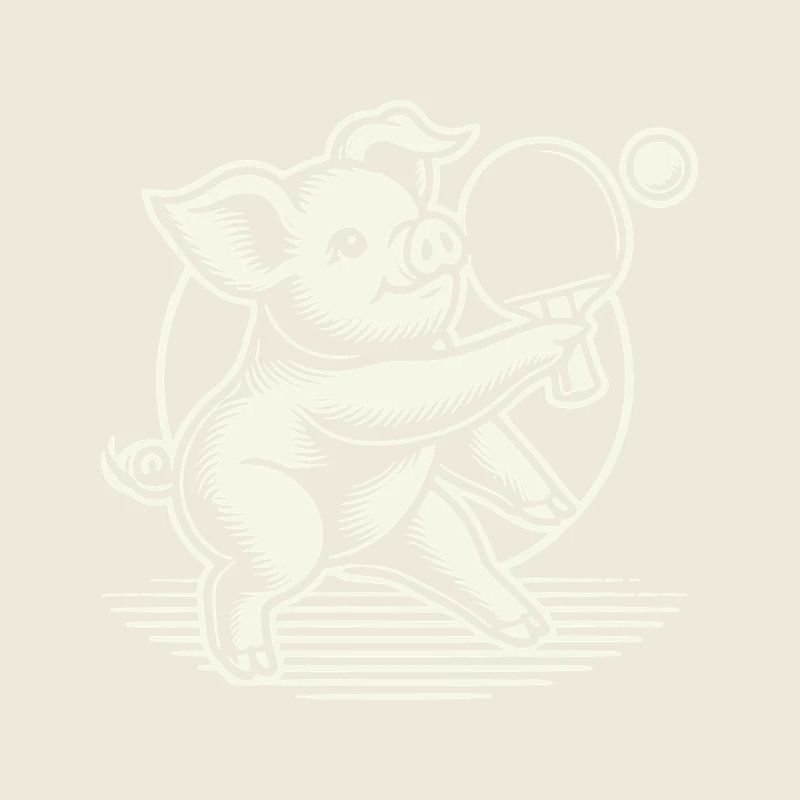 Drôle de ping-pong cochon motif mignon