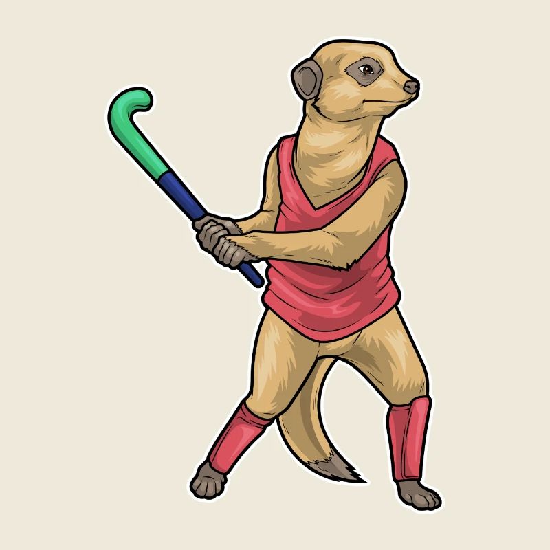 Erdmännchen Feldhockey Hockeyschläger