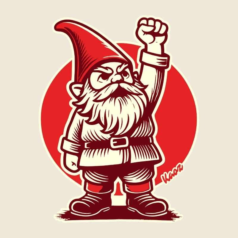 Gartenzwerg mit Faust der Freiheit