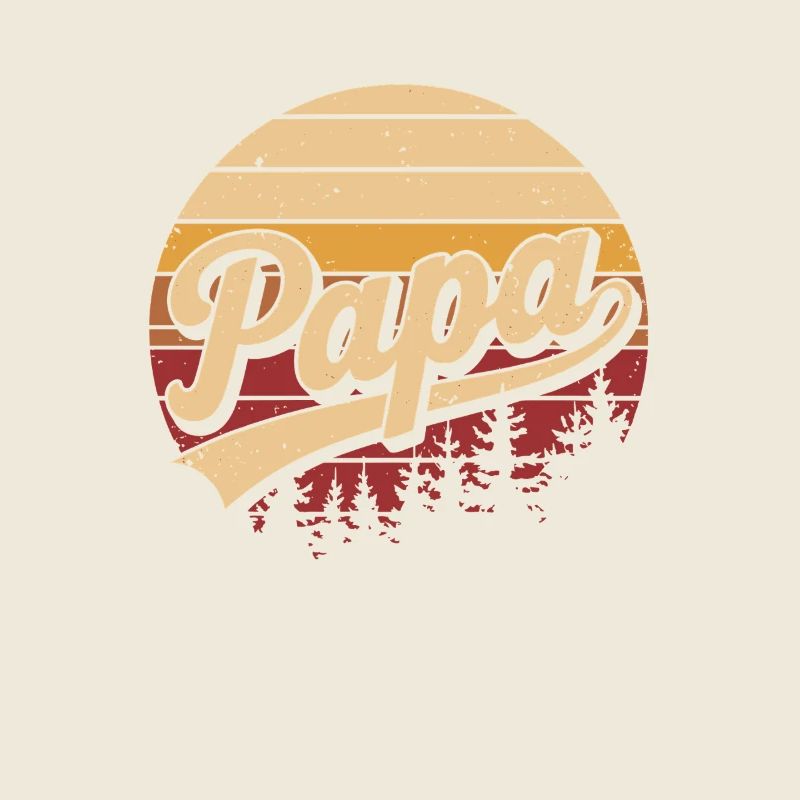 Papa Retro Sunset Logo