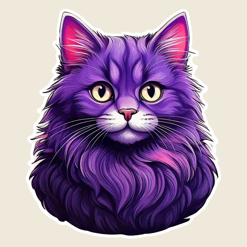 Katze modernes Design lila