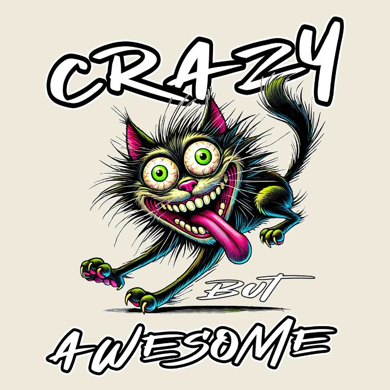 Crazy but Awesome Katze Comic Stil