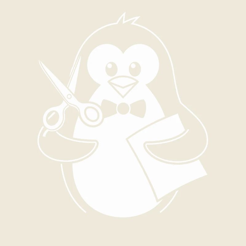 Pingouin avec des ciseaux bricolage hobby
