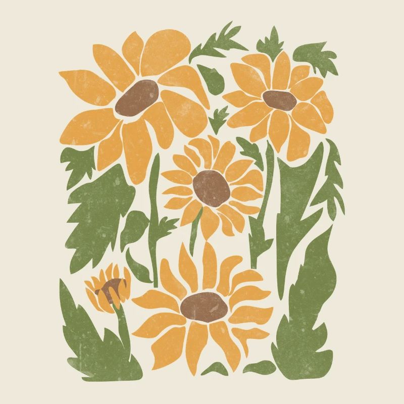 Boho Sonnenblume Wildblumen