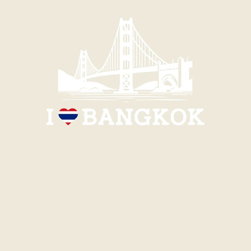 J’aime Bangkok Drapeau Golden Gate Bridge Thaïlande