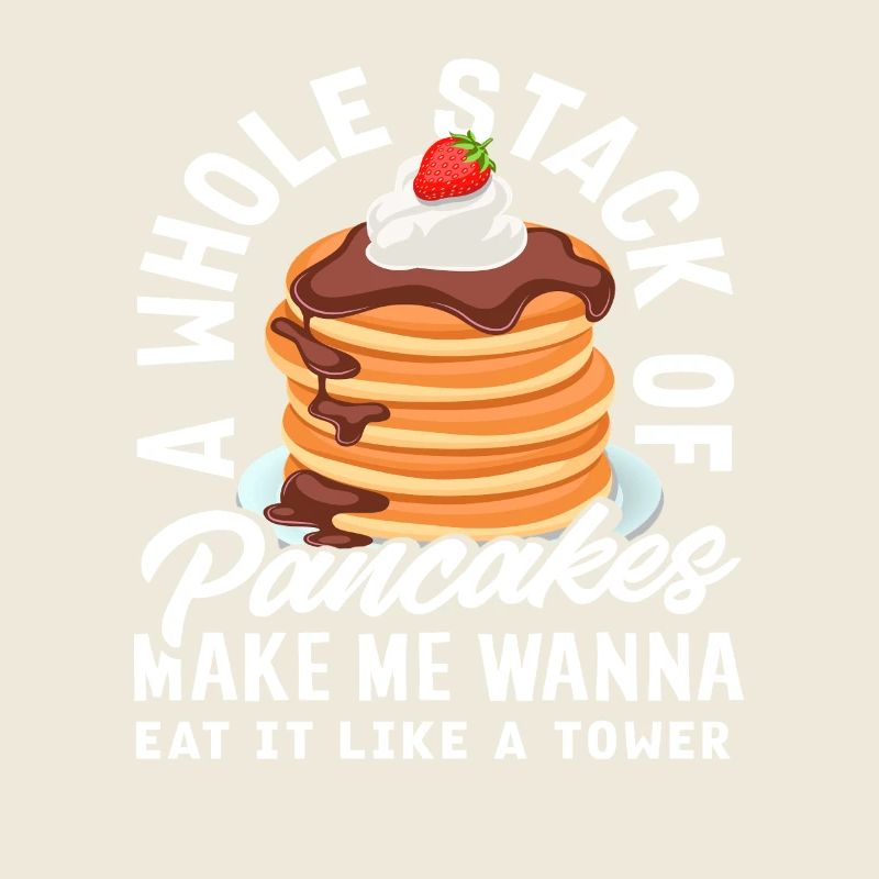 Pancakes Tower Enjoy Breakfast Fun