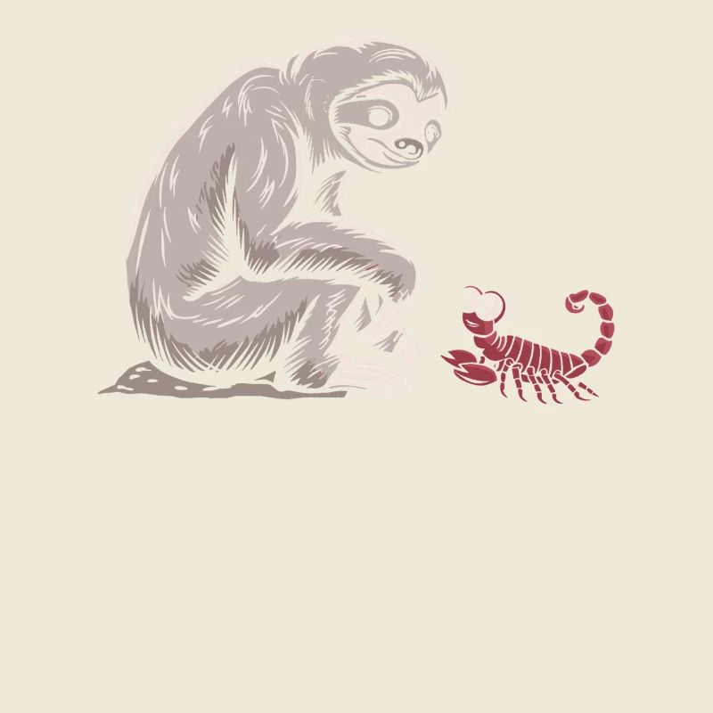 Skorpion Sternzeichen Faultier Illustration