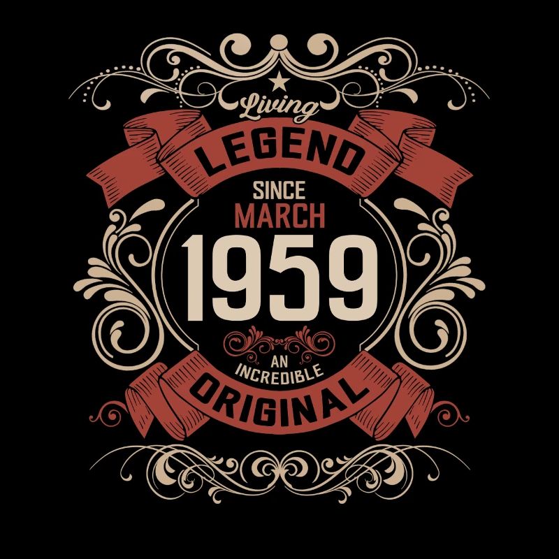 66. Geburtstag Geschenk Mann Original März 1959