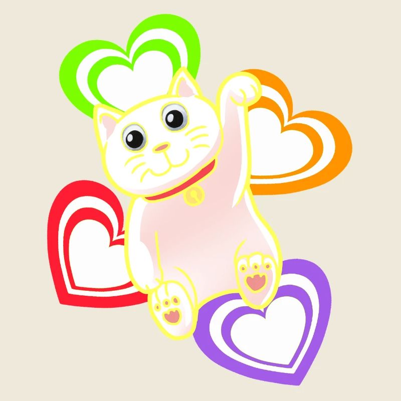 Chat Chats Coeur Coeurs