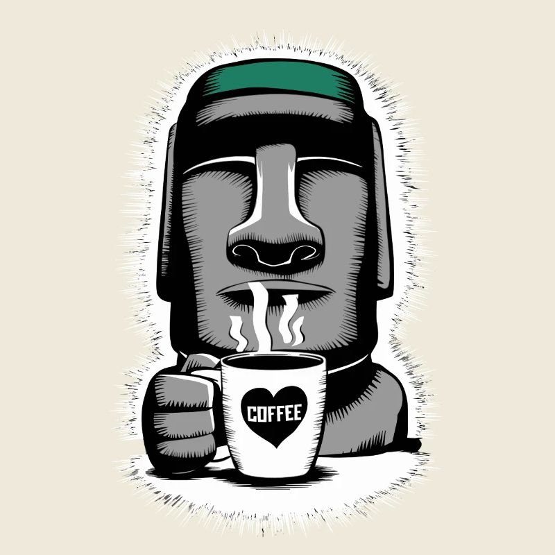 Tasse à café Moai Heart de l’île de Pâques