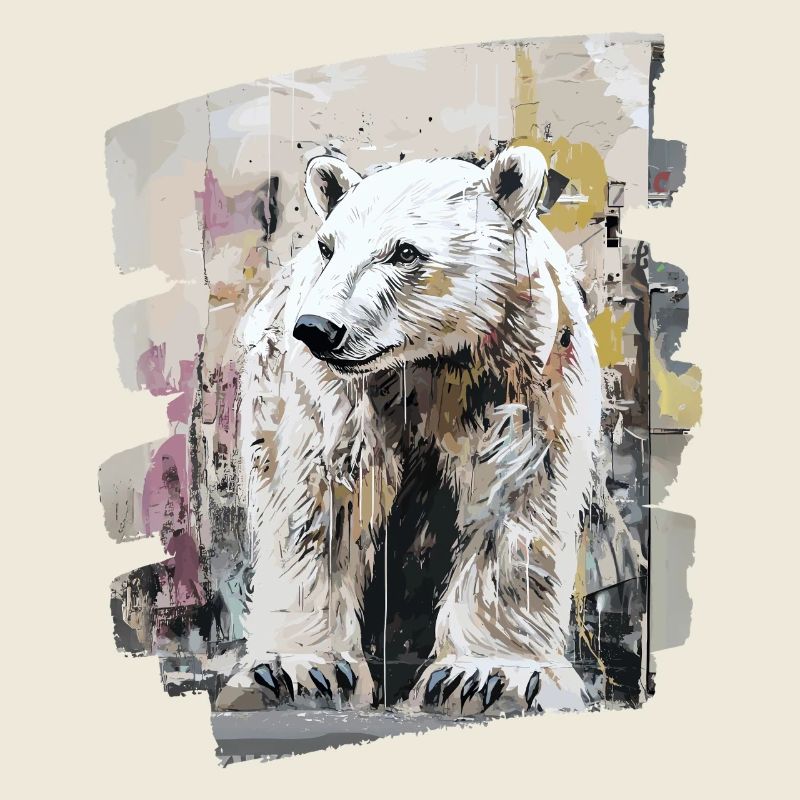 Eisbär Graffiti Sprayer
