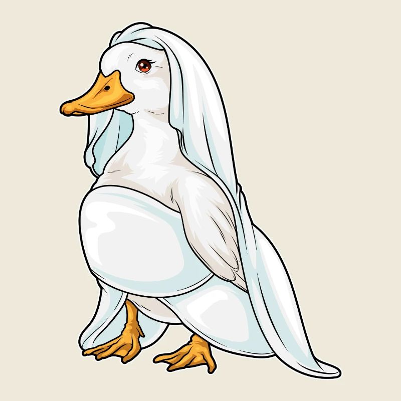 Canard Voile de mariée Mariage