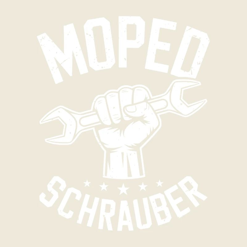 Moped Mechaniker Oldtimer Moped Schrauber