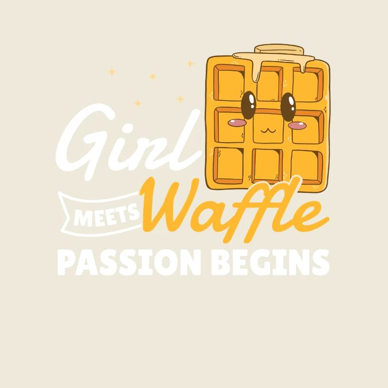 Waffeln Mädchen Geschenk Girl Waffle Passion