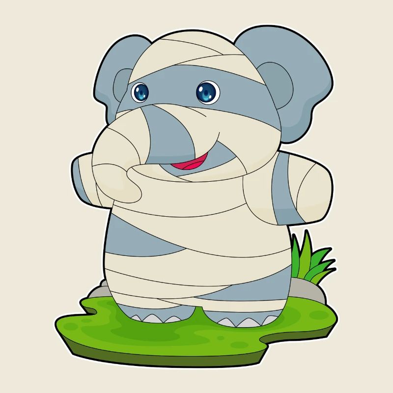 Elefant Halloween Mumie