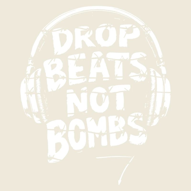 Drop bat pas les bombes Peace Frieden White