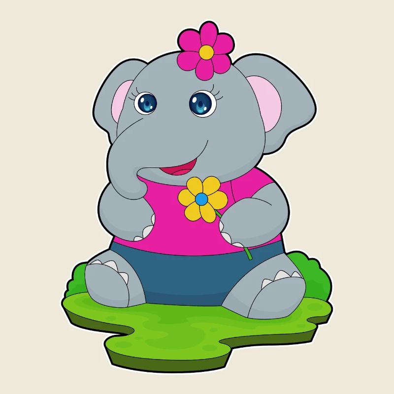 Éléphant mignon