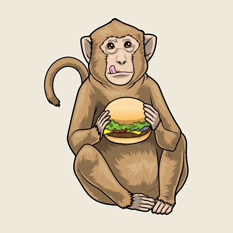 Cheeseburger de singe