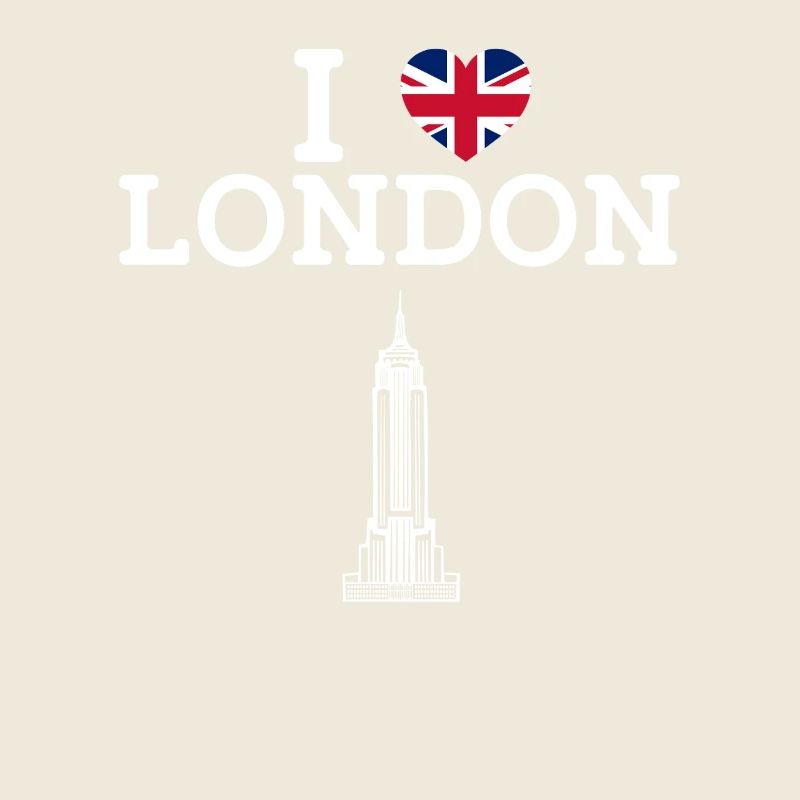 J’aime Londres coeur drapeau Royaume-Uni État jeu de mots