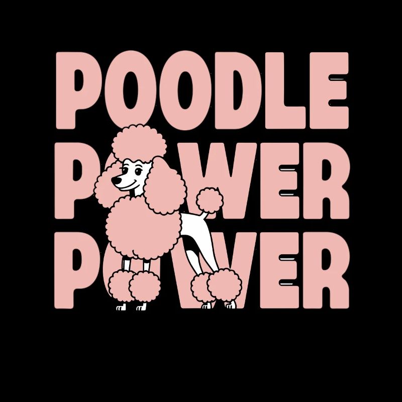Poodle Power Drôle Look élégant pour