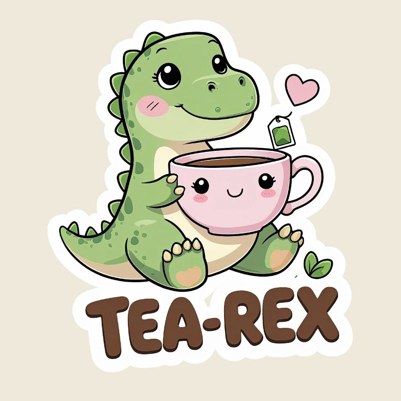 Tea-Rex – Süßer Dino mit Teetasse