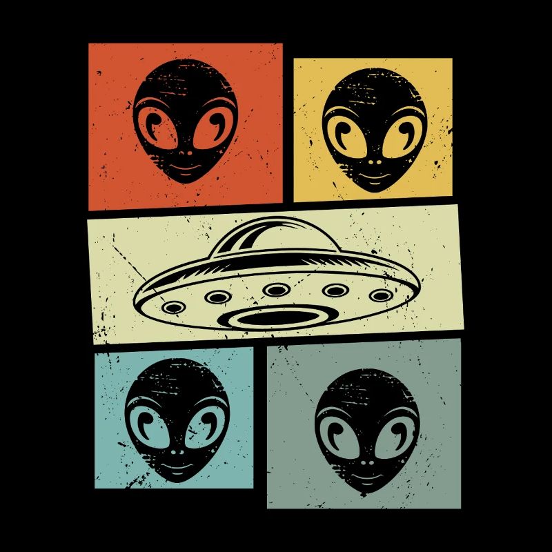 Alien Ufo Retro Vintage
