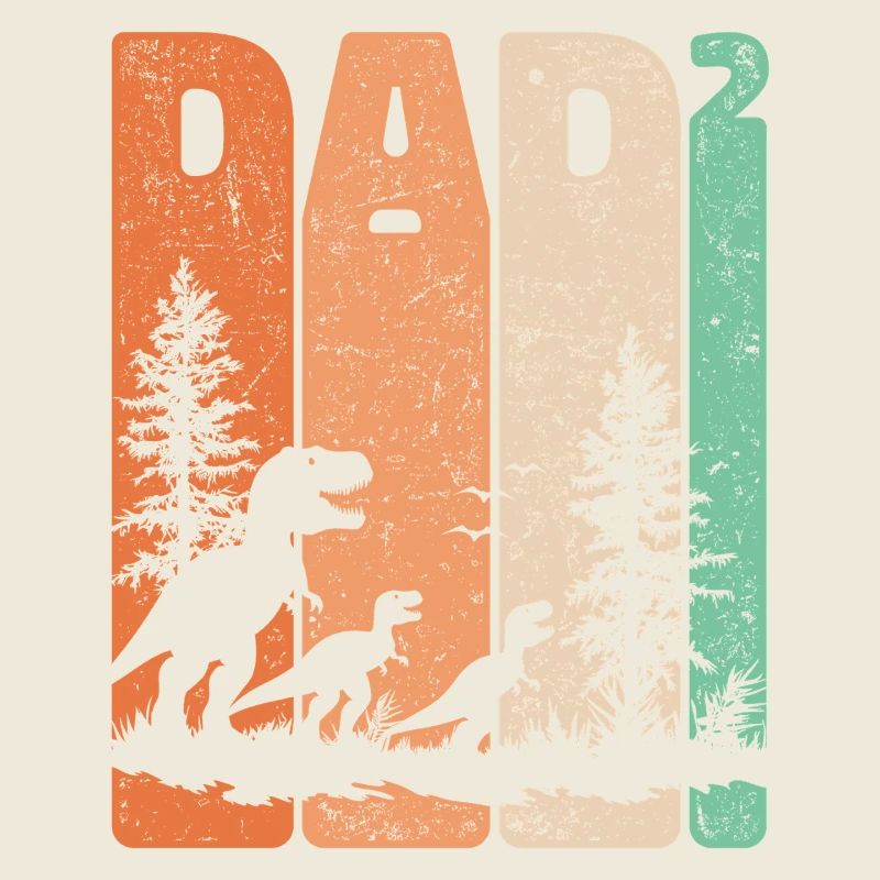 Tyrannosaurus Rex Design Dad Hoch 2 Väter Geschenk