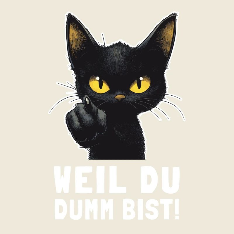 Schwarze Katze sagt’s dir: Dumm bist du!