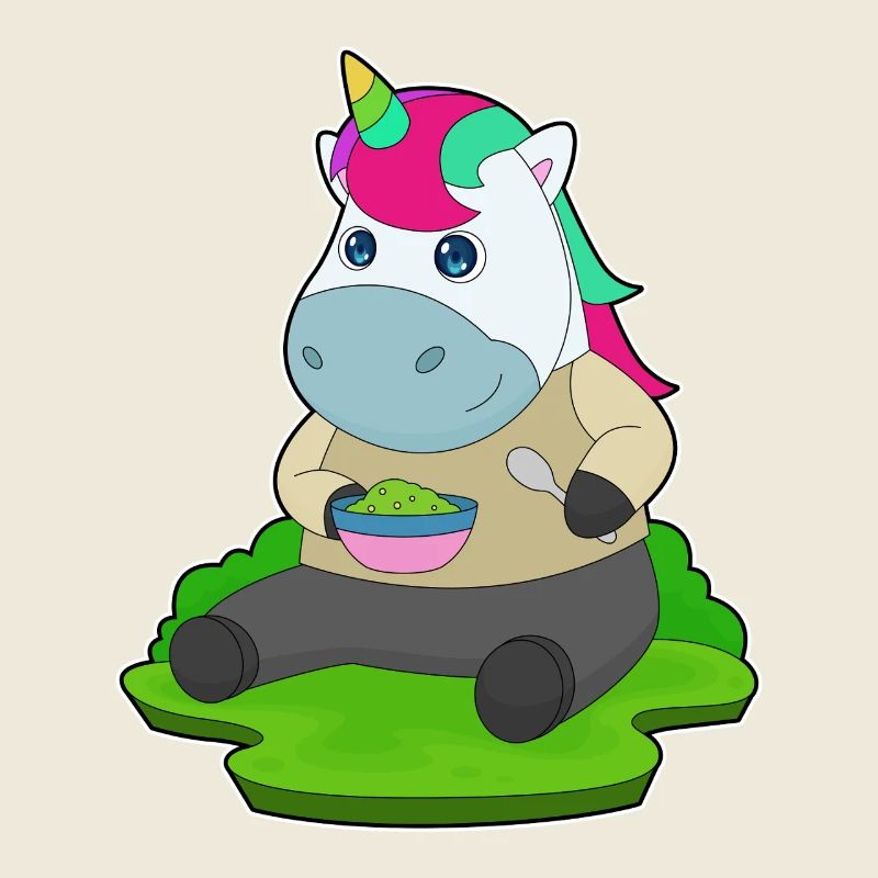 Cuillère alimentaire licorne