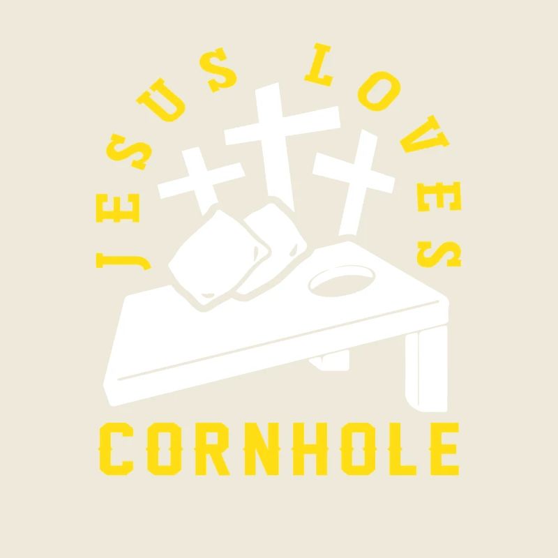 Jésus aime le design du lecteur Cornhole