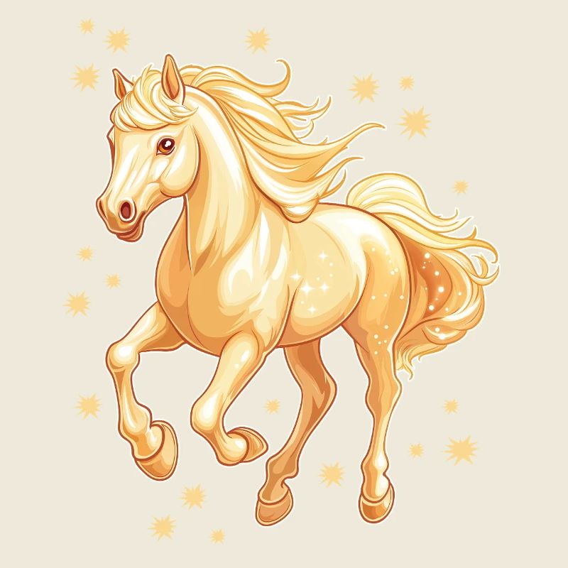 Cheval avec des étoiles