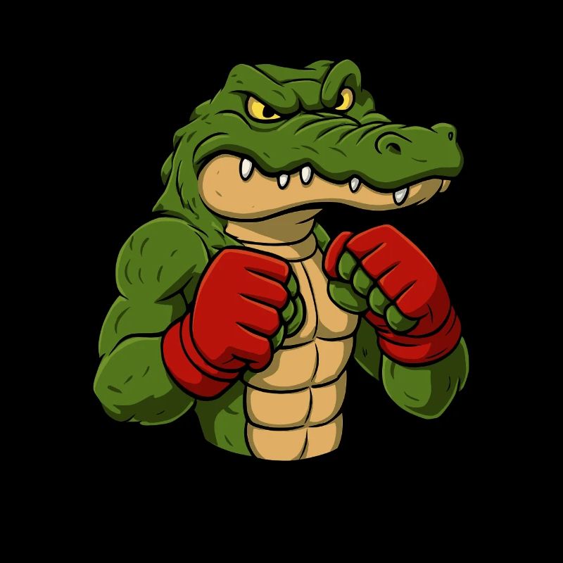 Crocodile Boxe Dessin animé