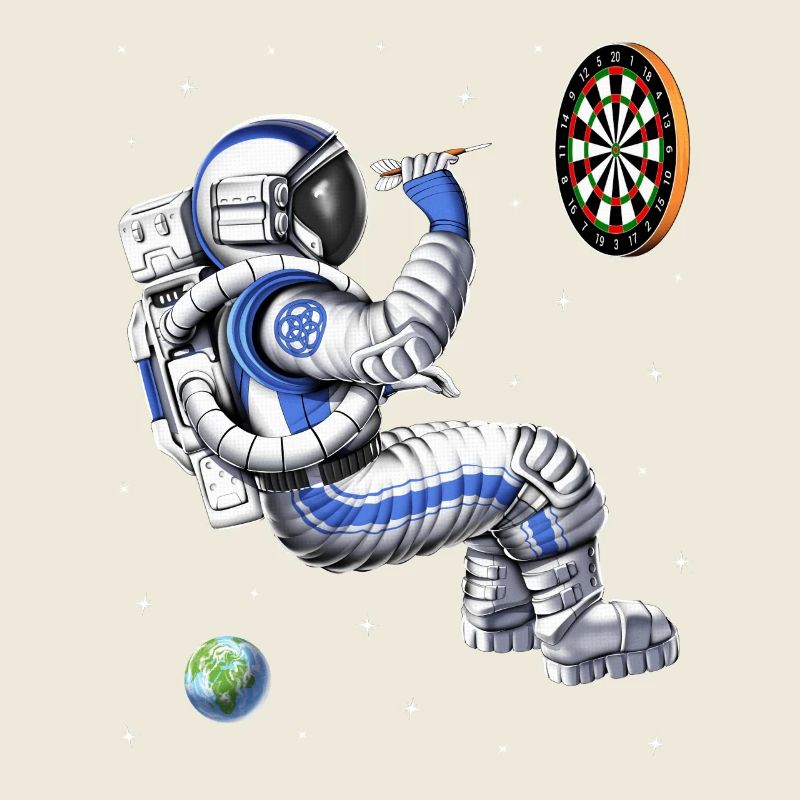 Astronaut Darts Player
