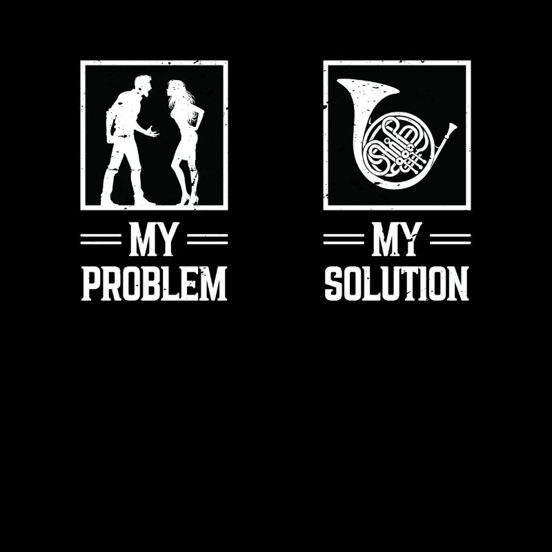 French Horn Player My Problem My Pictogram Dad Mom