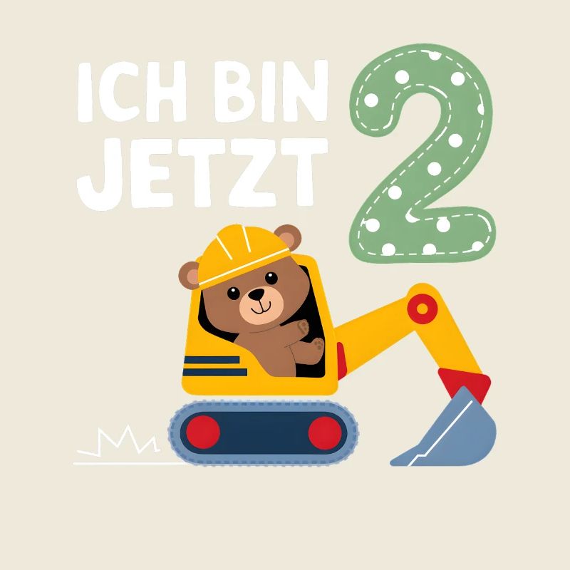 Ich bin jetzt 2 Bagger Bär 2. Geburtstag