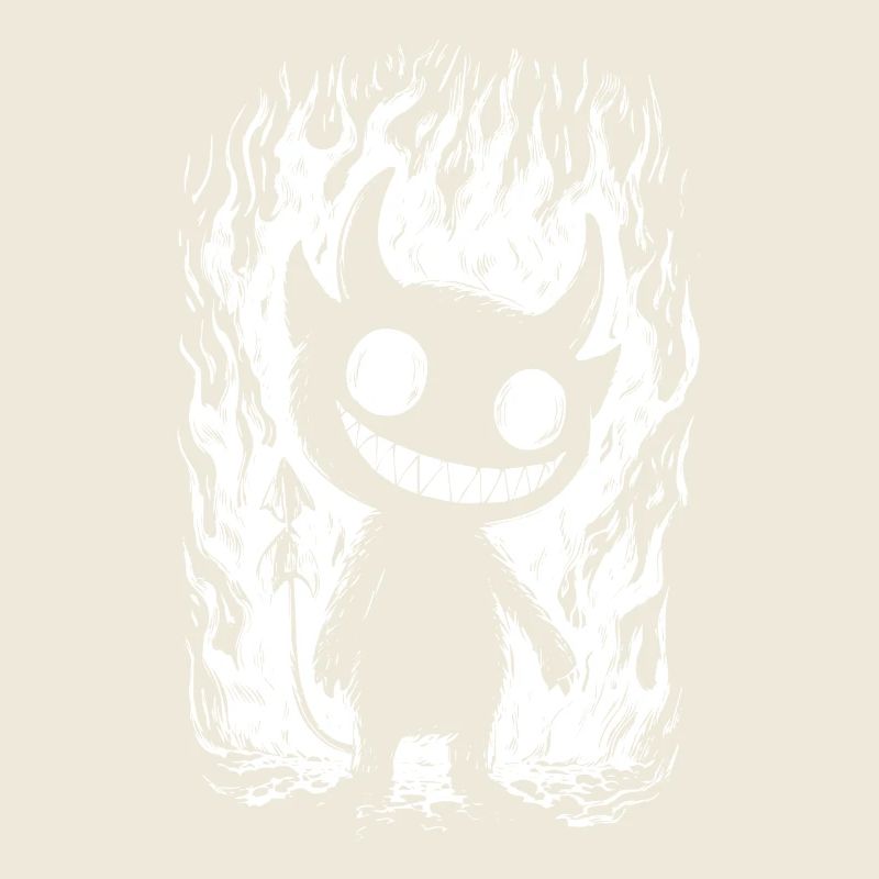 Grinning Devil Cartoon – Black Humor Devil