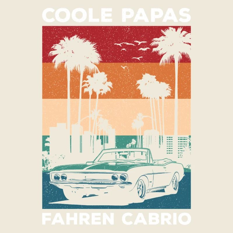 Cool Dads Conduisant Cabriolet Rétro Dad Gift