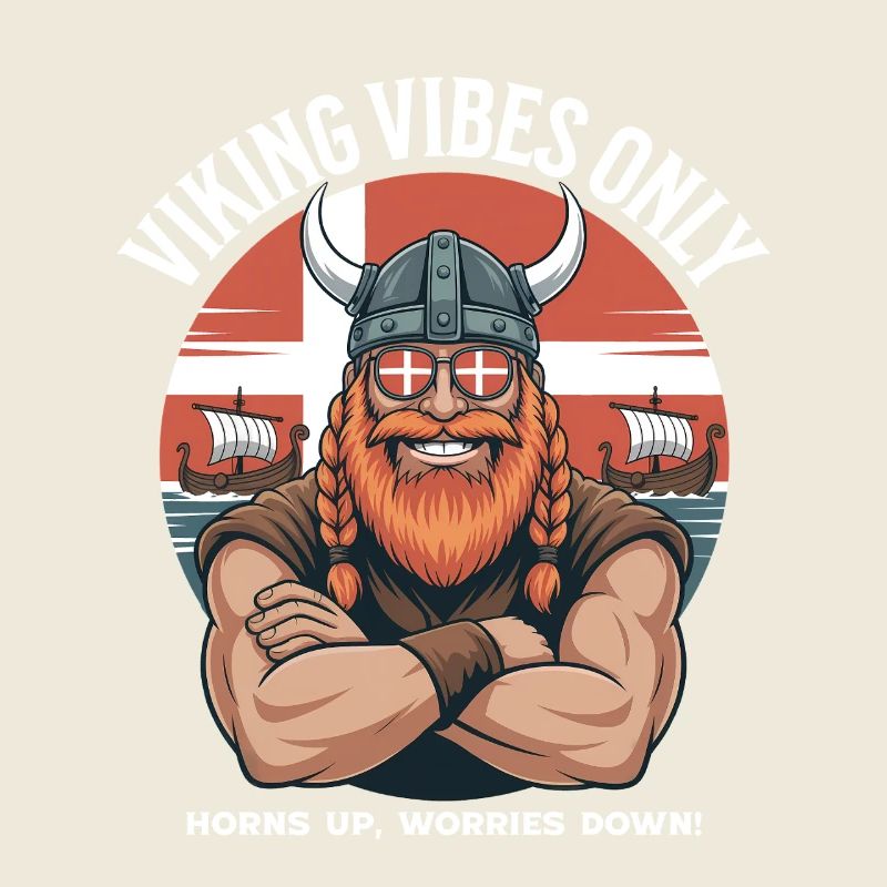 Viking Vibes Only Cooler Cartoon Dänemark Wikinger